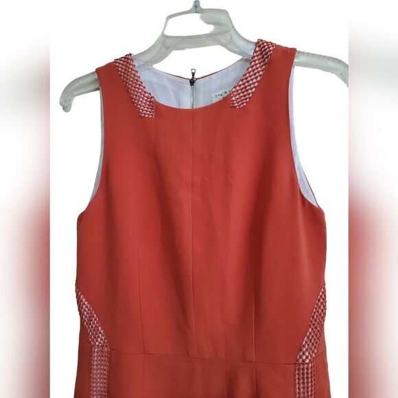Rag & Bone Orange Sleeveless Dress Sz 6 - Picture 6 of 13